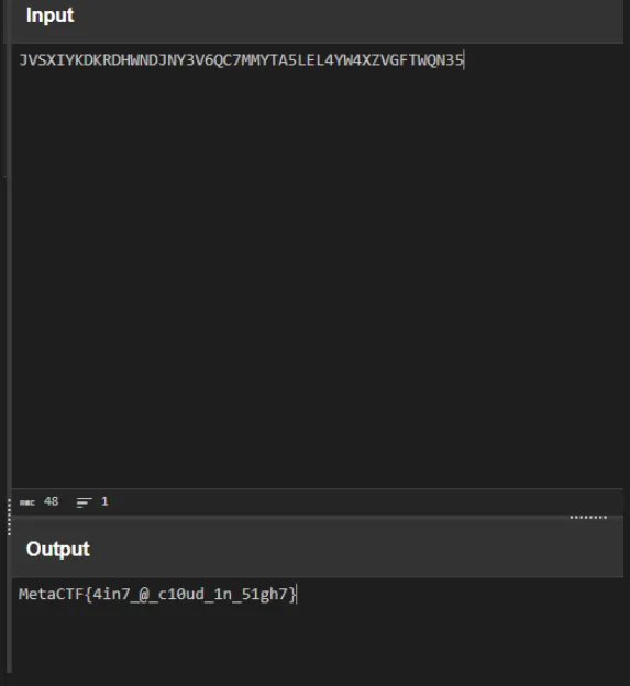 MetaCTF screenshot